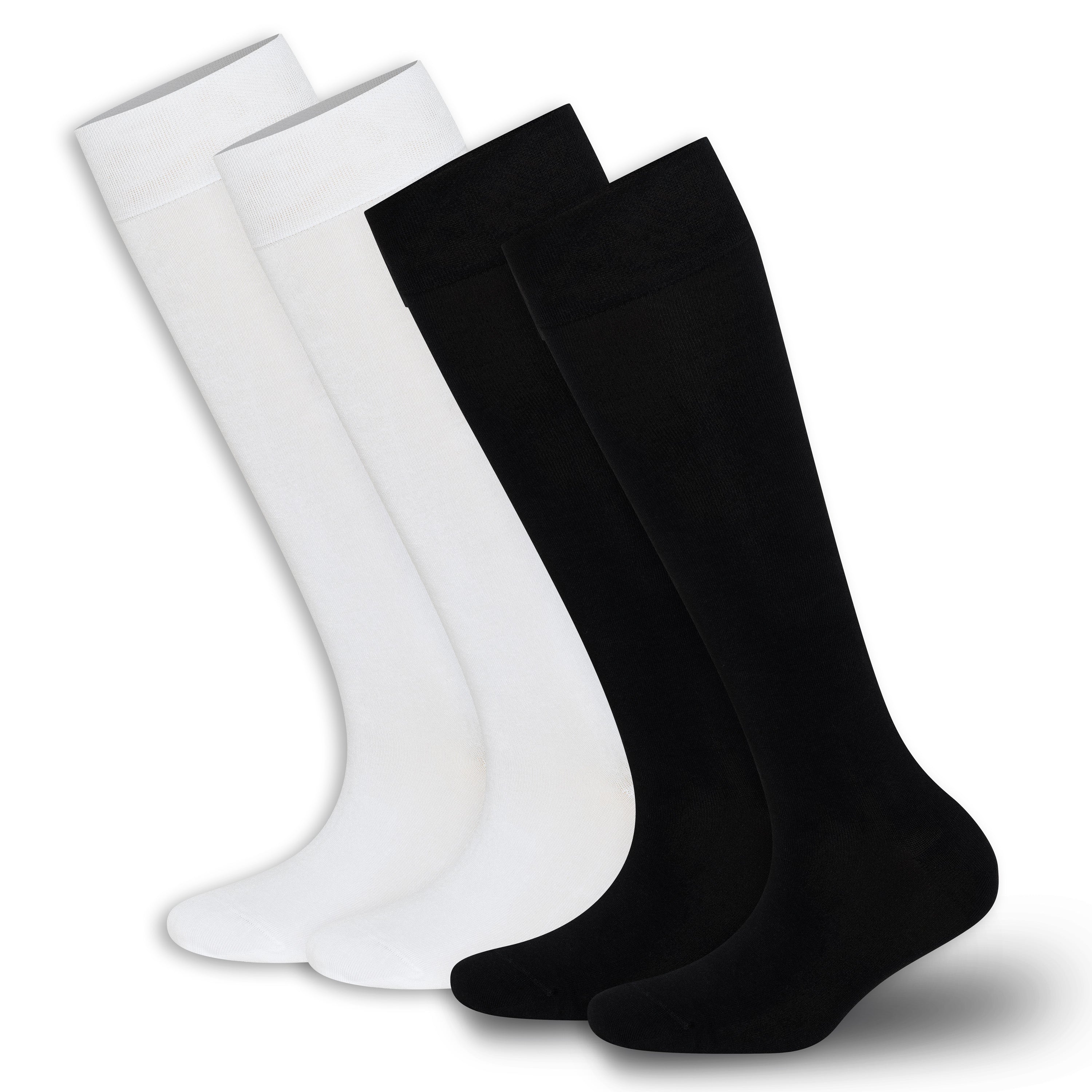Women’s Bamboo Knee-High Socks 4-Pack – Soft & Breathable