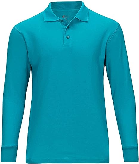 Toddlers Long Sleeve Pique Polo Shirt - Single