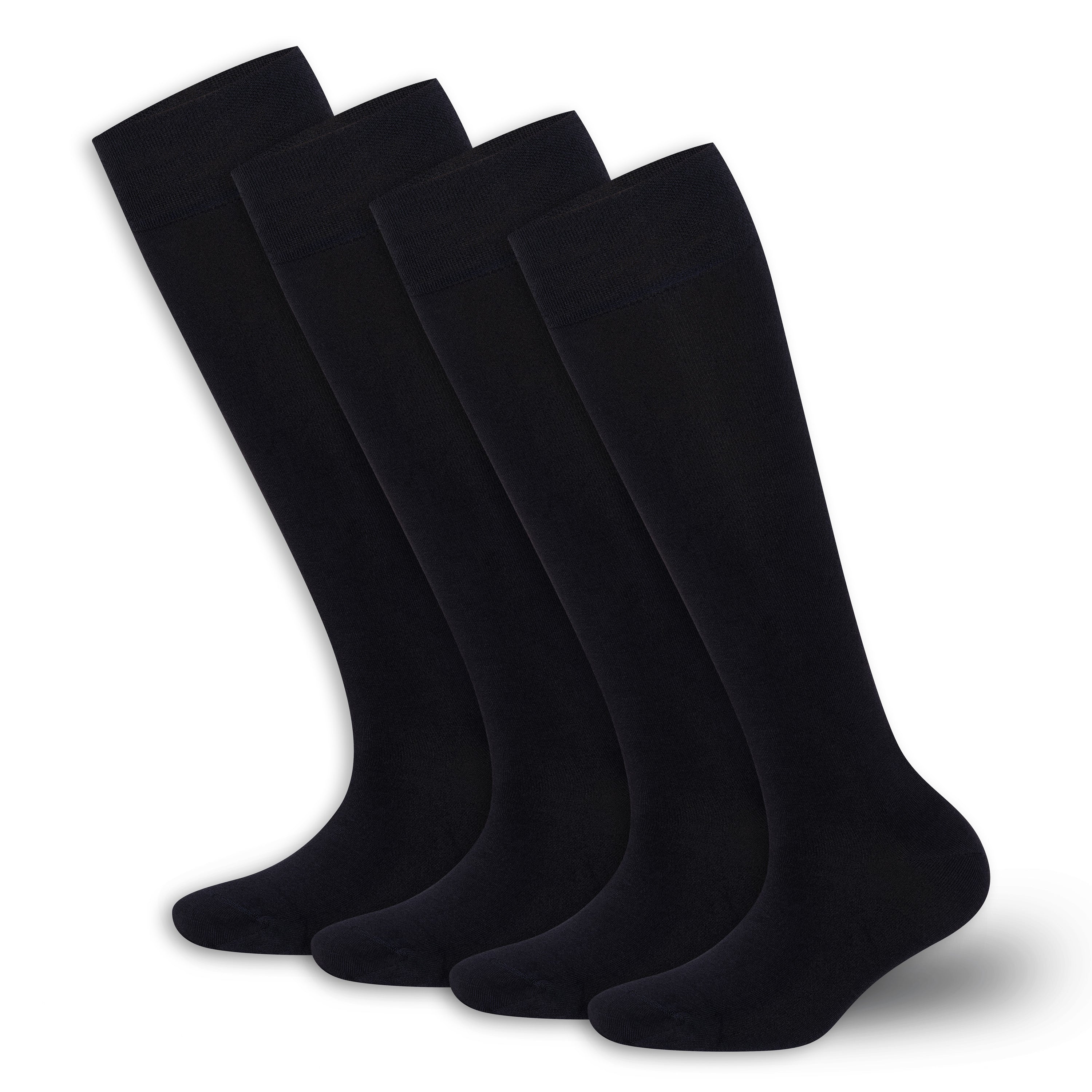 Women’s Bamboo Knee-High Socks 4-Pack – Soft & Breathable