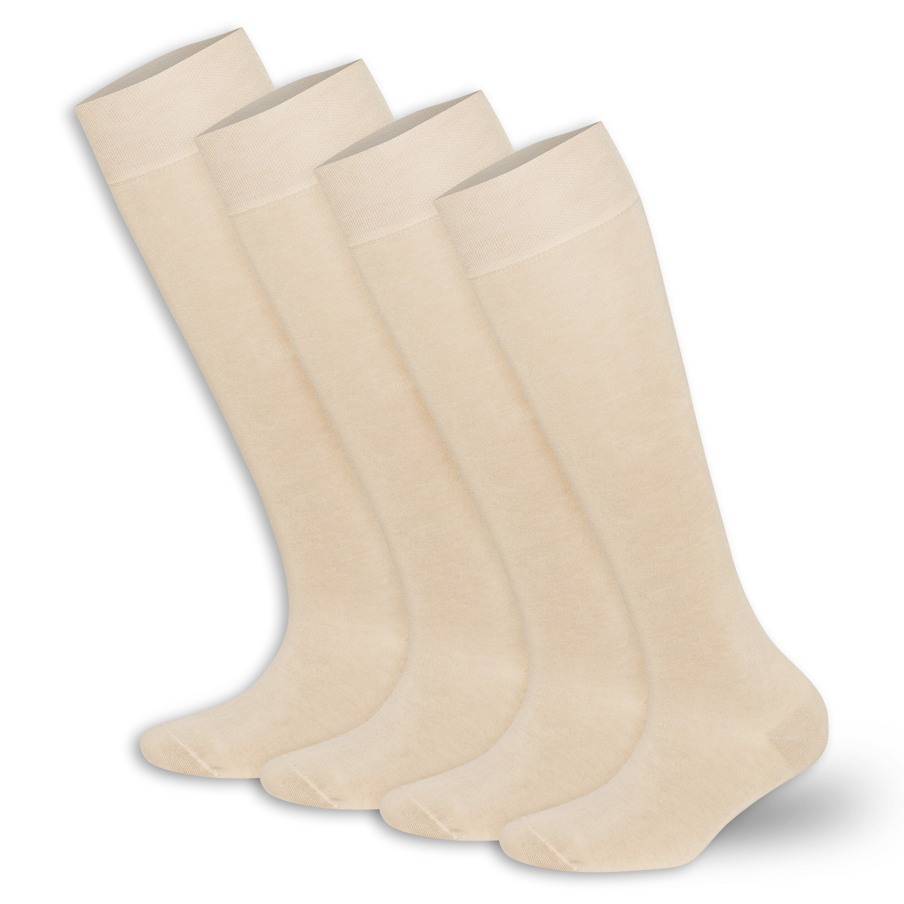 Women’s Bamboo Knee-High Socks 4-Pack – Soft & Breathable