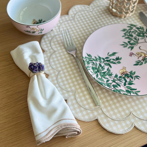 Amethyst Napkin Rings (Set of 2)