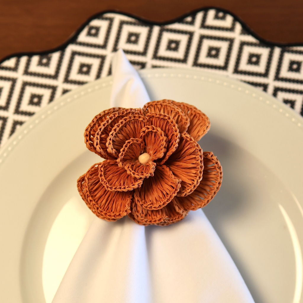 Buriti Orange Napkin Rings (Set of 2)