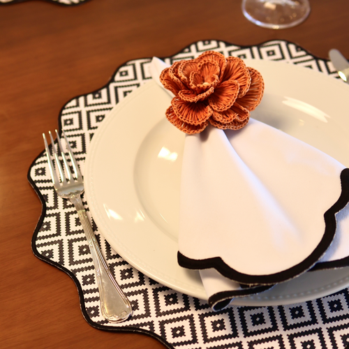 Buriti Orange Napkin Rings (Set of 2)