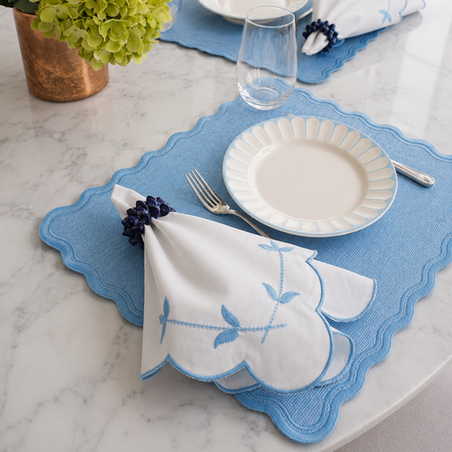 Blue Scalloped Placemat (Set of 2)