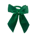 Green Velvet Bow Napkin Rings (Set of 2)