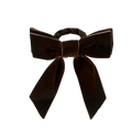 Brown Velvet Bow Napkin Rings (Set of 2)