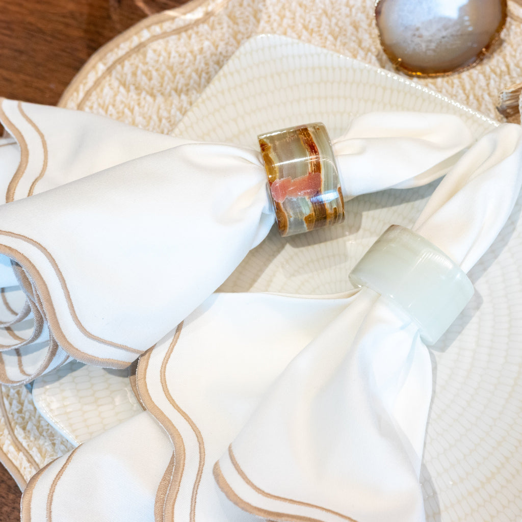 Green Napkin Rings  (Set of 2)
