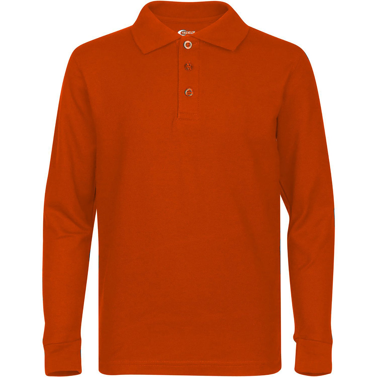Toddlers Long Sleeve Pique Polo Shirt - Single