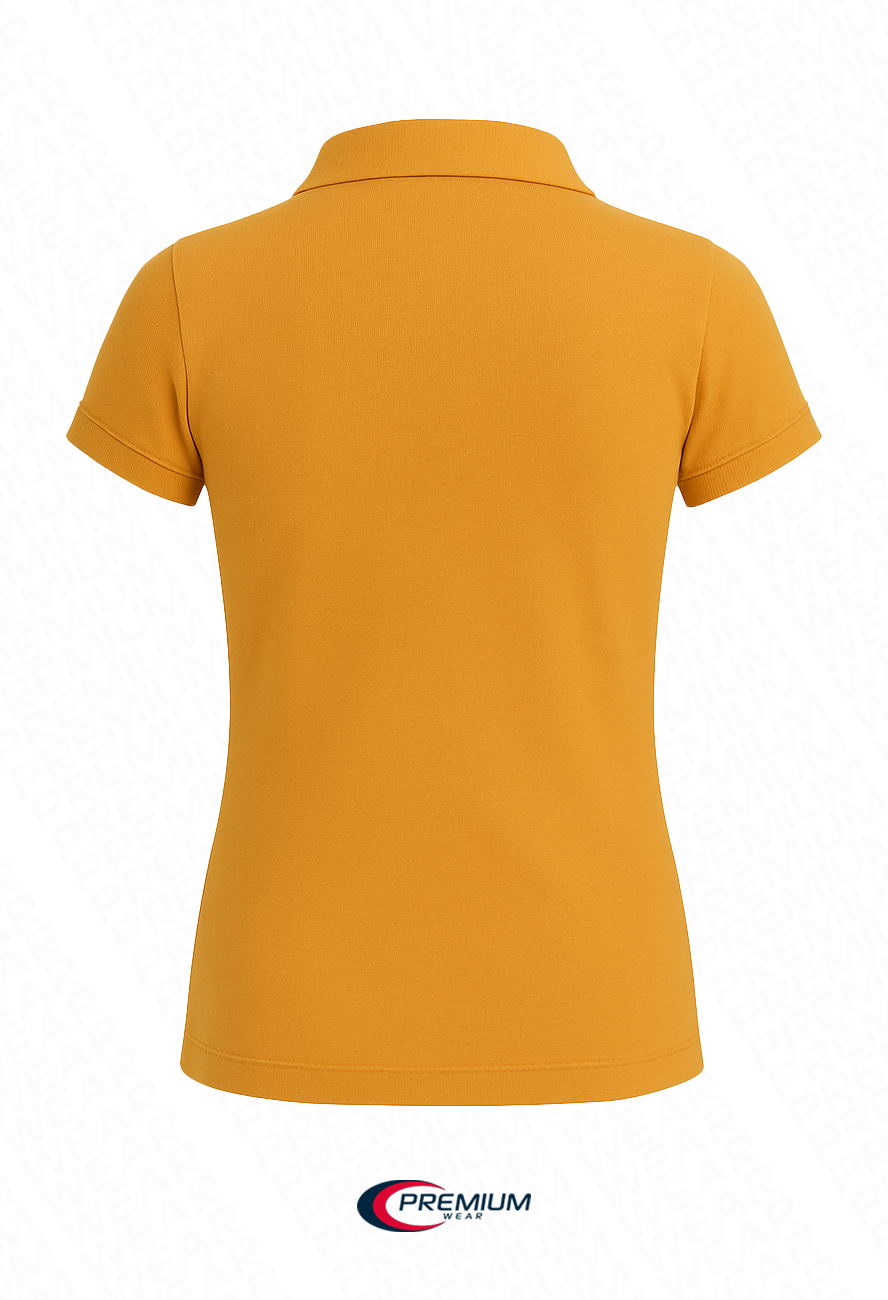 Girls Short Sleeve Pique Polo Shirt - Single