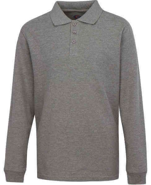 Toddlers Long Sleeve Pique Polo Shirt - Single