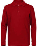Toddlers Long Sleeve Pique Polo Shirt - Single