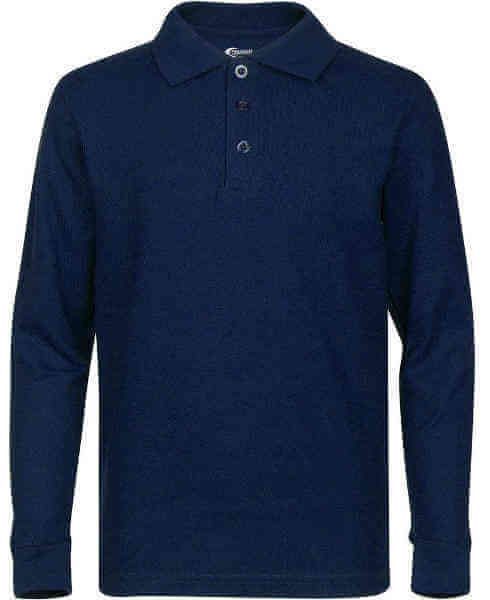 Toddlers Long Sleeve Pique Polo Shirt - Single
