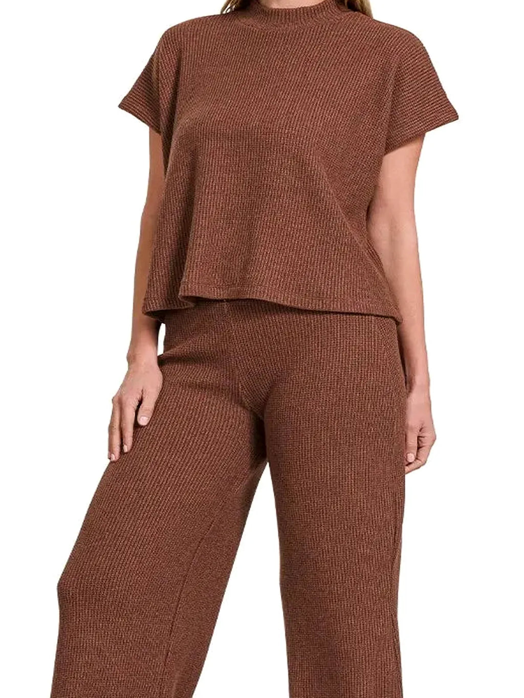 Sweater Boxy Top & Long Pants Set