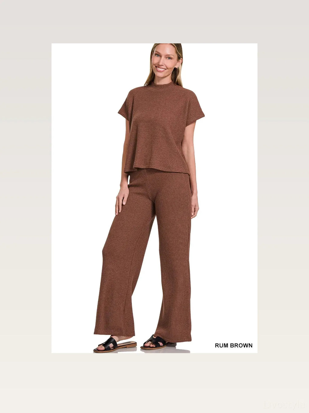 Sweater Boxy Top & Long Pants Set
